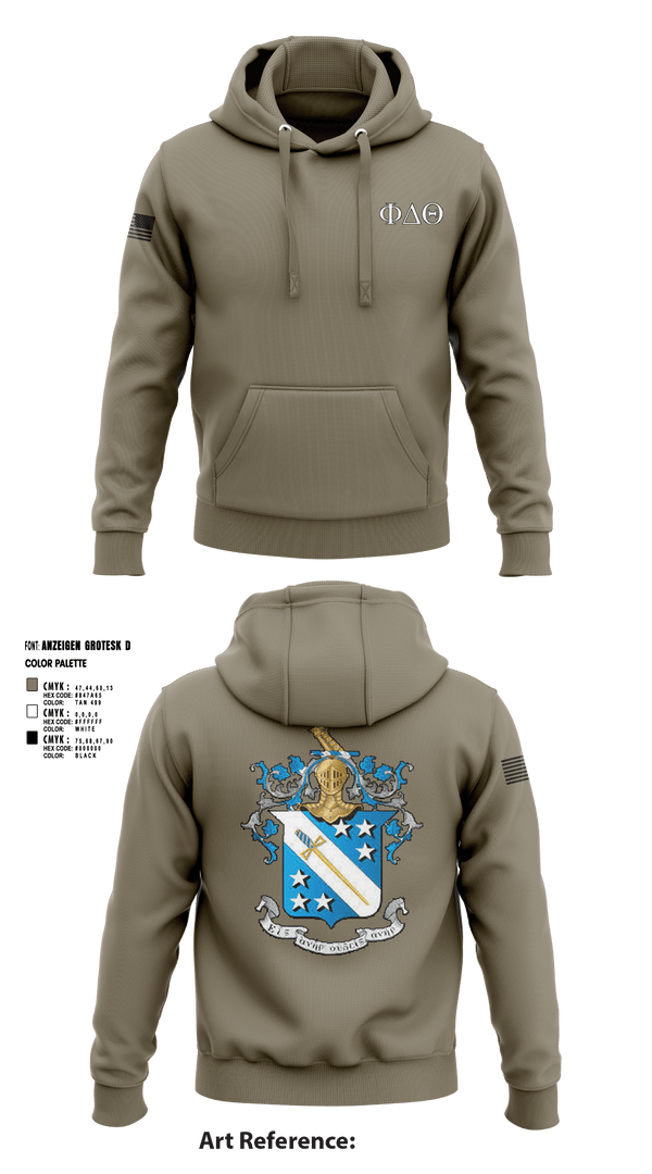 Hoodie, Phi Delta Theta, Army, Teamtime, Team time, sublimation, custom sports apparel, team uniforms, spirit wear, spiritwear, sports uniforms, custom shirts, team store, custom team store, fundraiser sports, apparel fundraiser