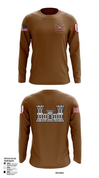 612 Engineer Detachment 46811813 Long Sleeve Performance Shirt - 1