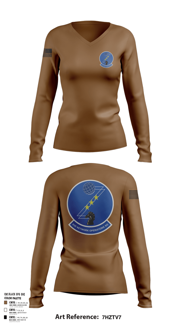 Women's Long Sleeve Vneck Shirt, 83 NOS, Air Force, Teamtime, Team time, sublimation, custom sports apparel, team uniforms, spirit wear, spiritwear, sports uniforms, custom shirts, team store, custom team store, fundraiser sports, apparel fundraiser
