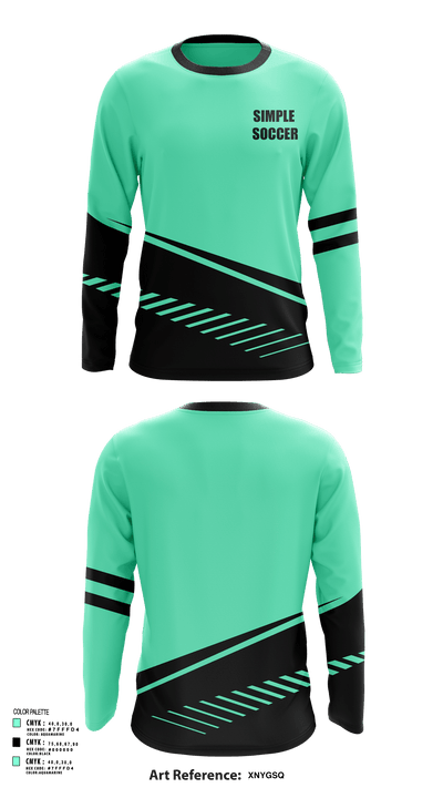 Simple soccer 19998012 Long Sleeve Performance Shirt - 1