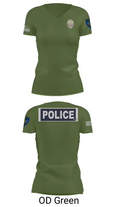 Miami Police Department 88232990 Women's Short Sleeve V-neck Shirt - 46