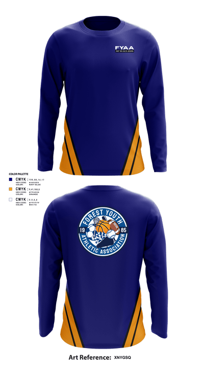 Forest Youth Athletic Association Football 51190604 Long Sleeve Performance Shirt - 1
