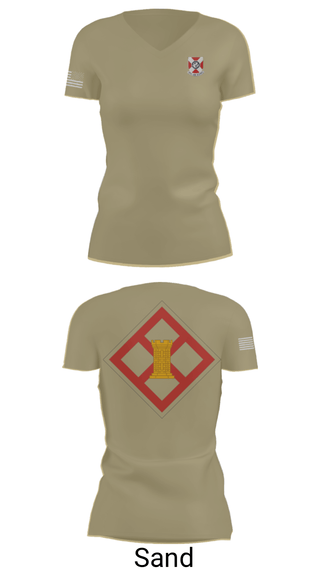 Women's Short Sleeve Vneck Shirt, 322 EN CO, Army, Teamtime, Team time, sublimation, custom sports apparel, team uniforms, spirit wear, spiritwear, sports uniforms, custom shirts, team store, custom team store, fundraiser sports, apparel fundraiser