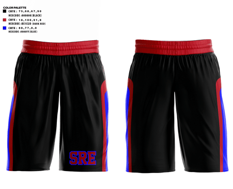 Mens Basketball Shorts, SRE, Men's Basketball, Teamtime, Team time, sublimation, custom sports apparel, team uniforms, spirit wear, spiritwear, sports uniforms, custom shirts, team store, custom team store, fundraiser sports, apparel fundraiser