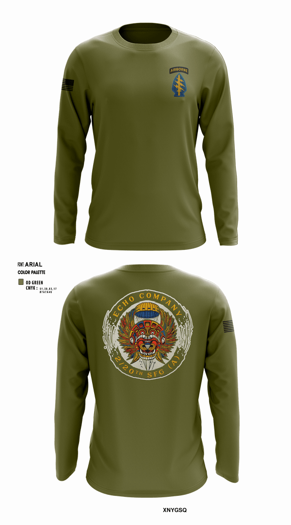 Long Sleeve Performance Shirt, ECHO 20th SFG, National Guard, Teamtime, Team time, sublimation, custom sports apparel, team uniforms, spirit wear, spiritwear, sports uniforms, custom shirts, team store, custom team store, fundraiser sports, apparel fundraiser