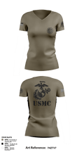 Marines 81974067 Women's Short Sleeve V-neck Shirt - 1