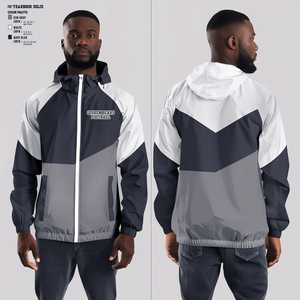 Windbreaker, Goshen Bears, Football, Teamtime, Team time, sublimation, custom sports apparel, team uniforms, spirit wear, spiritwear, sports uniforms, custom shirts, team store, custom team store, fundraiser sports, apparel fundraiser