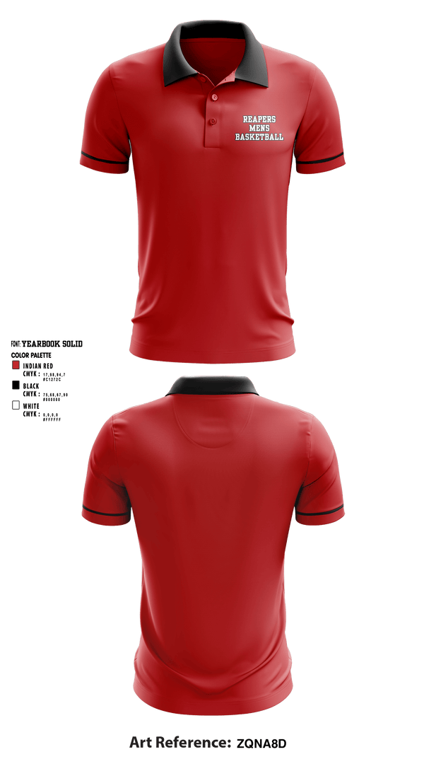 Short Sleeve Performance Polo, Reapers, Men's Basketball, Teamtime, Team time, sublimation, custom sports apparel, team uniforms, spirit wear, spiritwear, sports uniforms, custom shirts, team store, custom team store, fundraiser sports, apparel fundraiser