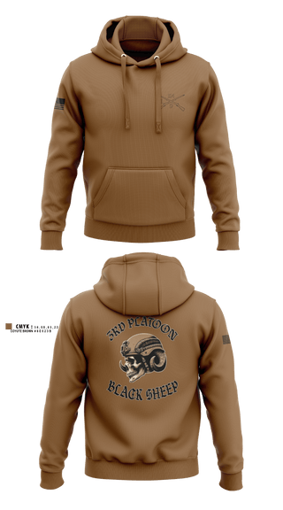 Hoodie, 3rd PLT black sheep, Army, Teamtime, Team time, sublimation, custom sports apparel, team uniforms, spirit wear, spiritwear, sports uniforms, custom shirts, team store, custom team store, fundraiser sports, apparel fundraiser