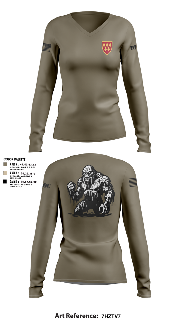 Women's Long Sleeve Vneck Shirt, DLOC, , Teamtime, Team time, sublimation, custom sports apparel, team uniforms, spirit wear, spiritwear, sports uniforms, custom shirts, team store, custom team store, fundraiser sports, apparel fundraiser