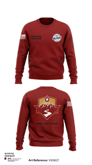 Crew Neck Sweatshirt, Fort Bliss DENTAC, Army, Teamtime, Team time, sublimation, custom sports apparel, team uniforms, spirit wear, spiritwear, sports uniforms, custom shirts, team store, custom team store, fundraiser sports, apparel fundraiser