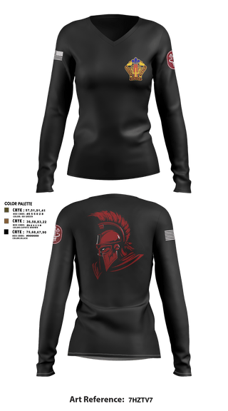 Women's Long Sleeve Vneck Shirt, Kenner Army Health Clinic, , Teamtime, Team time, sublimation, custom sports apparel, team uniforms, spirit wear, spiritwear, sports uniforms, custom shirts, team store, custom team store, fundraiser sports, apparel fundraiser