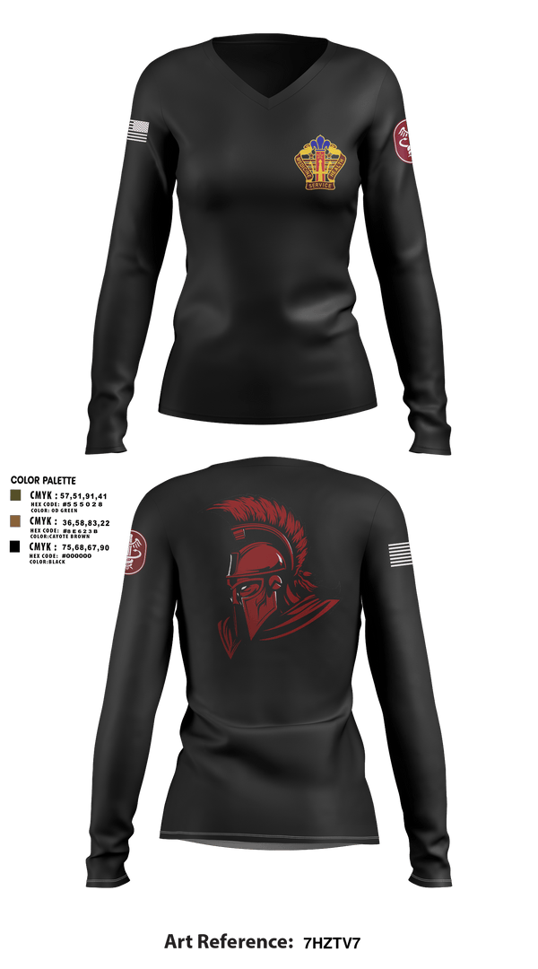 Women's Long Sleeve Vneck Shirt, Kenner Army Health Clinic, , Teamtime, Team time, sublimation, custom sports apparel, team uniforms, spirit wear, spiritwear, sports uniforms, custom shirts, team store, custom team store, fundraiser sports, apparel fundraiser