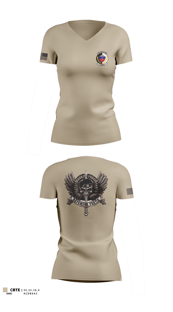 Women's Short Sleeve Vneck Shirt, 27 SOSFS, Air Force, Teamtime, Team time, sublimation, custom sports apparel, team uniforms, spirit wear, spiritwear, sports uniforms, custom shirts, team store, custom team store, fundraiser sports, apparel fundraiser