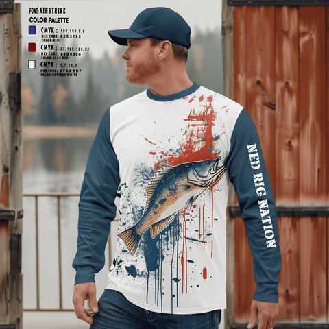 Long Sleeve Performance Shirt, Ned Rig nation, Baseball, Teamtime, Team time, sublimation, custom sports apparel, team uniforms, spirit wear, spiritwear, sports uniforms, custom shirts, team store, custom team store, fundraiser sports, apparel fundraiser