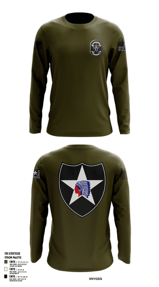 Long Sleeve Performance Shirt, 2nd Infantry 2nd Brigade Alpha Company, Army, Teamtime, Team time, sublimation, custom sports apparel, team uniforms, spirit wear, spiritwear, sports uniforms, custom shirts, team store, custom team store, fundraiser sports, apparel fundraiser