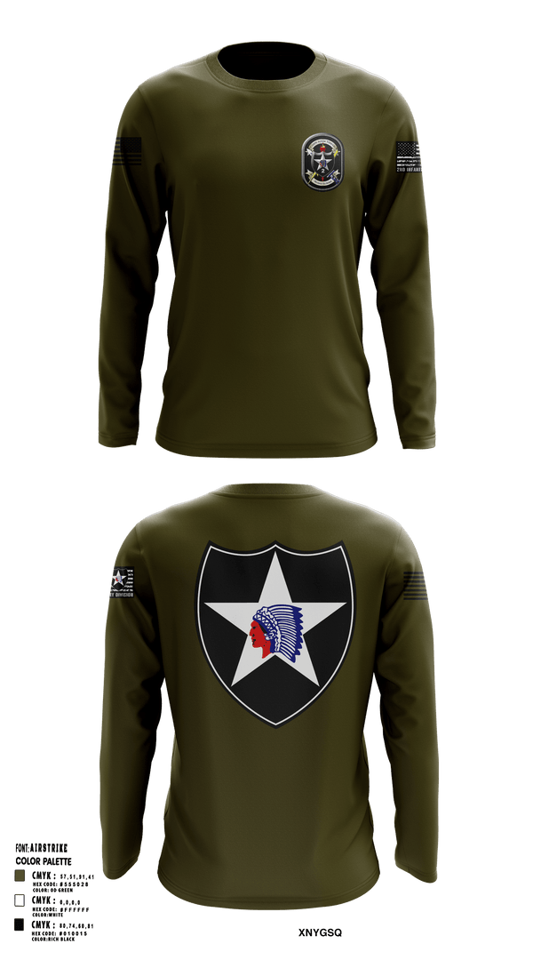 Long Sleeve Performance Shirt, 2nd Infantry 2nd Brigade Alpha Company, Army, Teamtime, Team time, sublimation, custom sports apparel, team uniforms, spirit wear, spiritwear, sports uniforms, custom shirts, team store, custom team store, fundraiser sports, apparel fundraiser