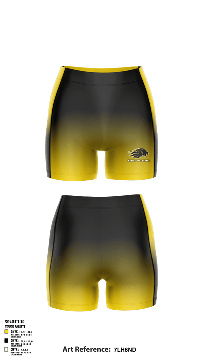 Manila Middle School Volleyball 11033273 Women's Compression Shorts - 2