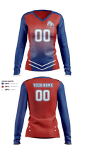 Tougaloo College Volleyball 94126568 Women's Long Sleeve V-neck Shirt - 40