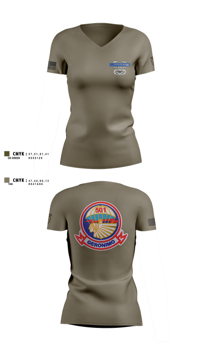 1-501st 55201382 Women's Short Sleeve V-neck Shirt - 2