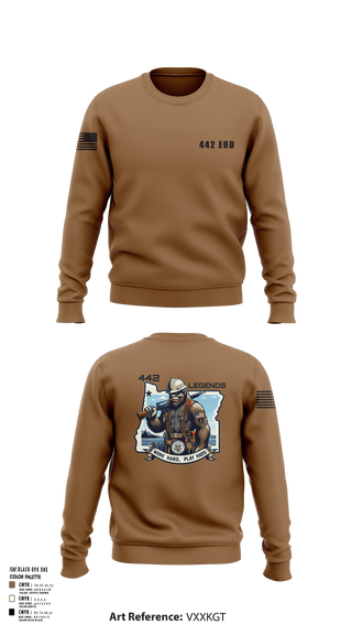 Crew Neck Sweatshirt, 442 EUD, National Guard, Teamtime, Team time, sublimation, custom sports apparel, team uniforms, spirit wear, spiritwear, sports uniforms, custom shirts, team store, custom team store, fundraiser sports, apparel fundraiser
