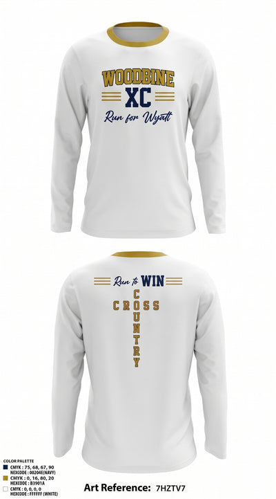 Woodbine High School Cross Country Long Sleeve Performance Shirt - 2