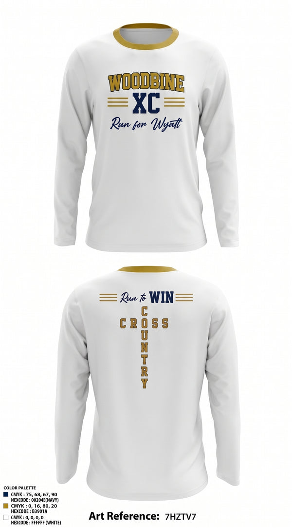 Woodbine High School Cross Country Long Sleeve Performance Shirt - 2
