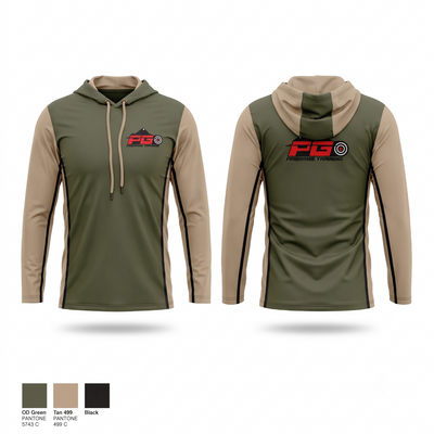 PG FIREARMS TRAINING L.L.C. Long Sleeve Performance Shirt with Hood- 1