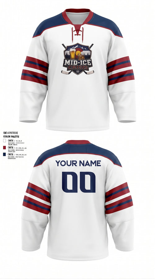 Mid-Ice Crisis 19589618 Goalie Cut Hockey Jersey - 10