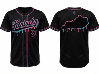 Kentucky Drip Full Button Baseball Jersey - 21