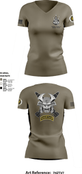 2-1 INFANTRY 73448715 Women's Short Sleeve V-neck Shirt - 2