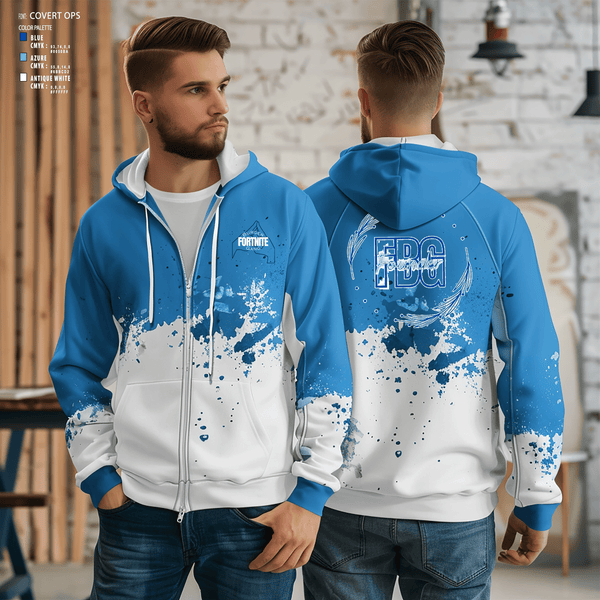 Zip Hoodie, Fortnite Burger Gang, E-Sports, Teamtime, Team time, sublimation, custom sports apparel, team uniforms, spirit wear, spiritwear, sports uniforms, custom shirts, team store, custom team store, fundraiser sports, apparel fundraiser