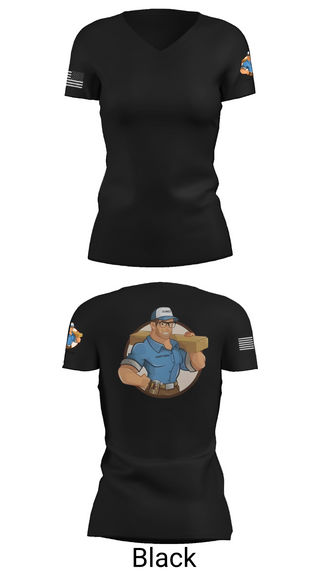 Women's Short Sleeve Vneck Shirt, Gómez Door’s & Trim, , Teamtime, Team time, sublimation, custom sports apparel, team uniforms, spirit wear, spiritwear, sports uniforms, custom shirts, team store, custom team store, fundraiser sports, apparel fundraiser