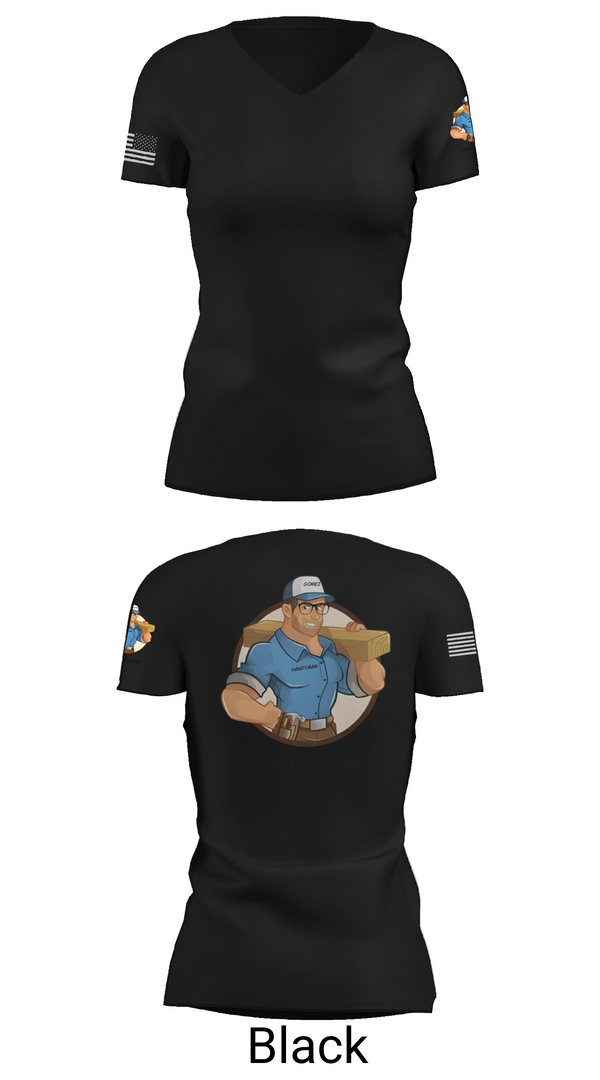Women's Short Sleeve Vneck Shirt, Gómez Door’s & Trim, , Teamtime, Team time, sublimation, custom sports apparel, team uniforms, spirit wear, spiritwear, sports uniforms, custom shirts, team store, custom team store, fundraiser sports, apparel fundraiser