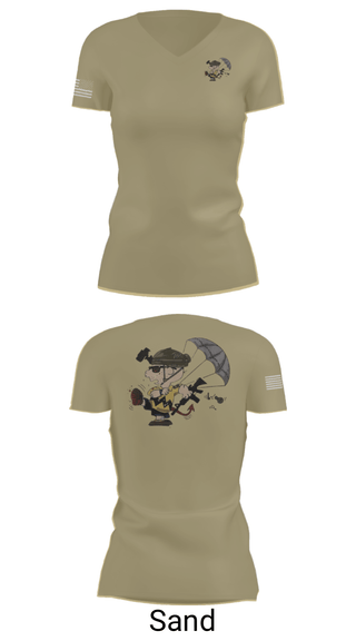 Women's Short Sleeve Vneck Shirt, 1-508th PIR, Army, Teamtime, Team time, sublimation, custom sports apparel, team uniforms, spirit wear, spiritwear, sports uniforms, custom shirts, team store, custom team store, fundraiser sports, apparel fundraiser