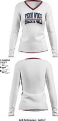 PENN WOOD Highschool 4184861 Women's Long Sleeve V-neck Shirt - 1