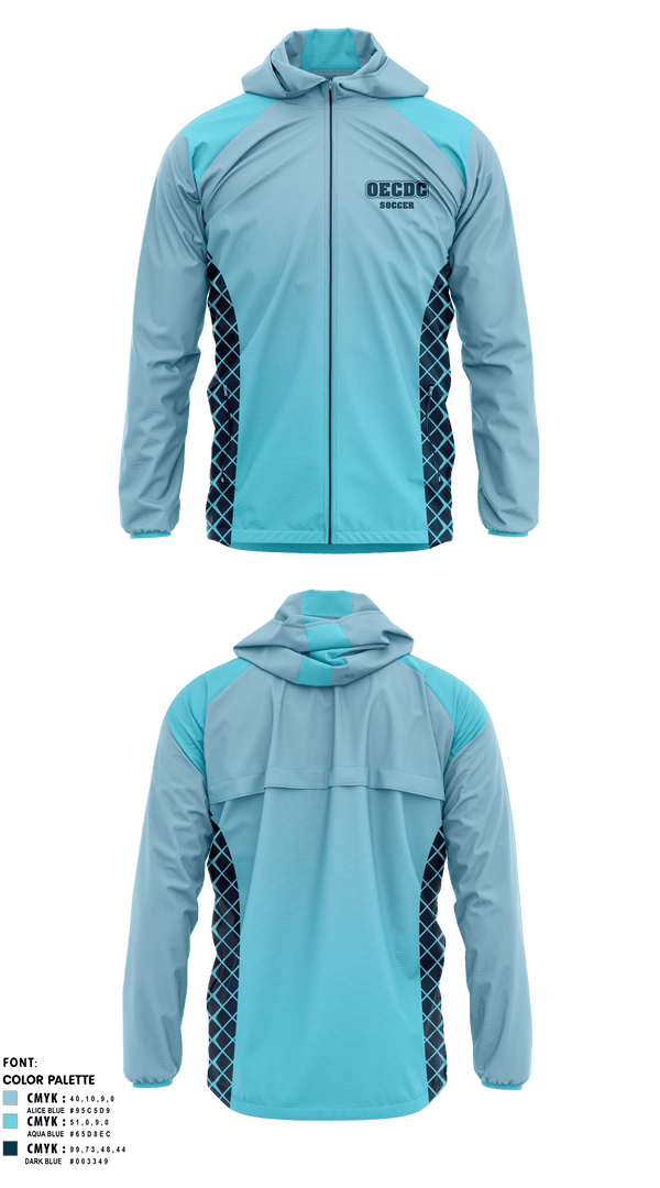 Windbreaker, OECDC, Men's Soccer, Teamtime, Team time, sublimation, custom sports apparel, team uniforms, spirit wear, spiritwear, sports uniforms, custom shirts, team store, custom team store, fundraiser sports, apparel fundraiser