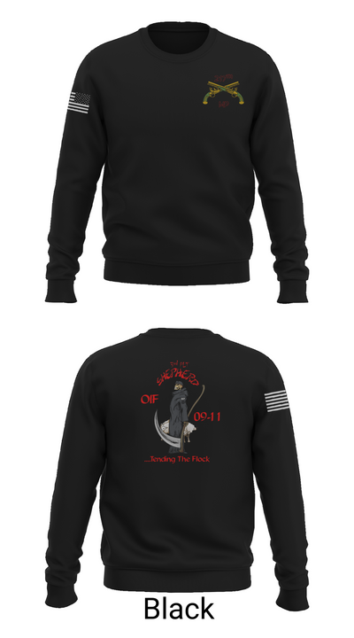 217th MP CO 3rd platoon Iraq 09-10 88609784 Crew Neck Sweatshirt - 25