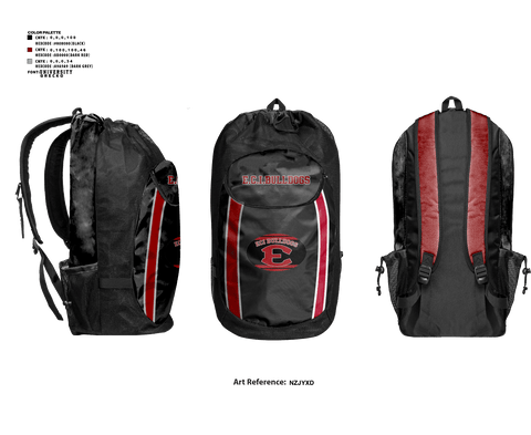 Gear Bag, E.C.I.BULLDOGS, Football, Teamtime, Team time, sublimation, custom sports apparel, team uniforms, spirit wear, spiritwear, sports uniforms, custom shirts, team store, custom team store, fundraiser sports, apparel fundraiser
