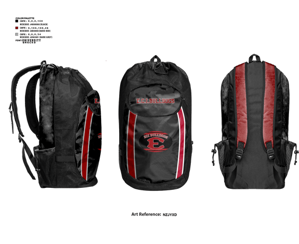 Gear Bag, E.C.I.BULLDOGS, Football, Teamtime, Team time, sublimation, custom sports apparel, team uniforms, spirit wear, spiritwear, sports uniforms, custom shirts, team store, custom team store, fundraiser sports, apparel fundraiser