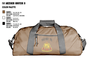 Duffle Bag, 1221st TC, National Guard, Teamtime, Team time, sublimation, custom sports apparel, team uniforms, spirit wear, spiritwear, sports uniforms, custom shirts, team store, custom team store, fundraiser sports, apparel fundraiser