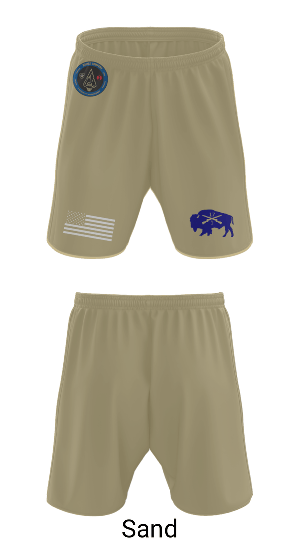 Athletic Shorts With Pockets, Battle company 1-17IN, Army, Teamtime, Team time, sublimation, custom sports apparel, team uniforms, spirit wear, spiritwear, sports uniforms, custom shirts, team store, custom team store, fundraiser sports, apparel fundraiser