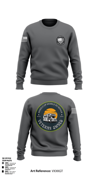 Wheels Up Mobile RV Repair Cullman County Dive Team Wheels Up Mobile RV Repair 20024134 Crewneck Sweatshirt - 1