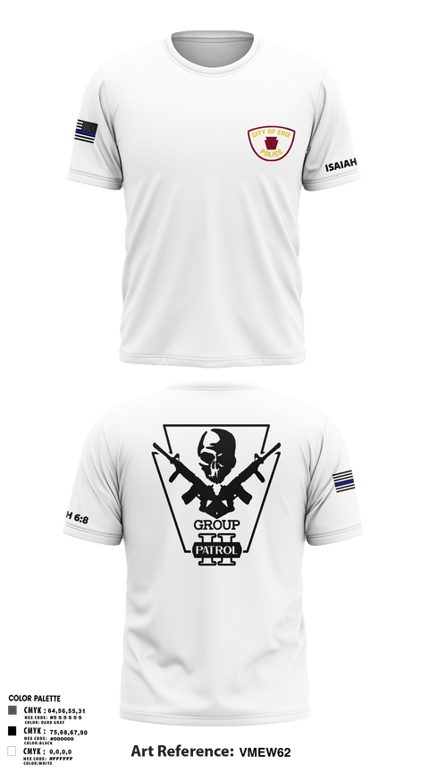 Short Sleeve Performance Shirt, Erie police department, Police, Teamtime, Team time, sublimation, custom sports apparel, team uniforms, spirit wear, spiritwear, sports uniforms, custom shirts, team store, custom team store, fundraiser sports, apparel fundraiser