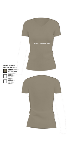 Women's Short Sleeve Vneck Shirt, Detroit Police Bomb Squad, Police, Teamtime, Team time, sublimation, custom sports apparel, team uniforms, spirit wear, spiritwear, sports uniforms, custom shirts, team store, custom team store, fundraiser sports, apparel fundraiser