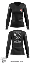 615TH ECC 10349105 Women's Long Sleeve V-neck Shirt - 3