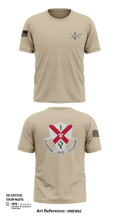 C Co 1-124 Rifle Company 57736053 Short Sleeve Performance Shirt - 3