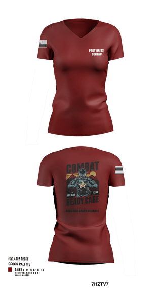 Women's Short Sleeve Vneck Shirt, Fort Bliss DENTAC, Army, Teamtime, Team time, sublimation, custom sports apparel, team uniforms, spirit wear, spiritwear, sports uniforms, custom shirts, team store, custom team store, fundraiser sports, apparel fundraiser