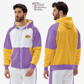 Zip Hoodie, Los angles lakers, Men's Basketball, Teamtime, Team time, sublimation, custom sports apparel, team uniforms, spirit wear, spiritwear, sports uniforms, custom shirts, team store, custom team store, fundraiser sports, apparel fundraiser