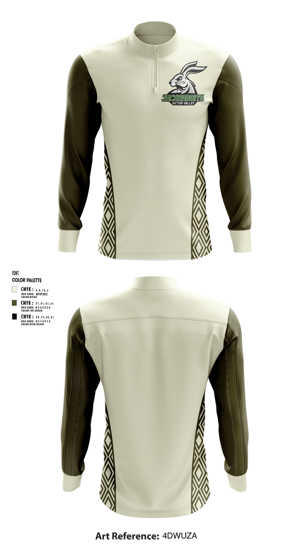 Quarter Zip Jacket, JackRabbits, Men's Basketball, Teamtime, Team time, sublimation, custom sports apparel, team uniforms, spirit wear, spiritwear, sports uniforms, custom shirts, team store, custom team store, fundraiser sports, apparel fundraiser